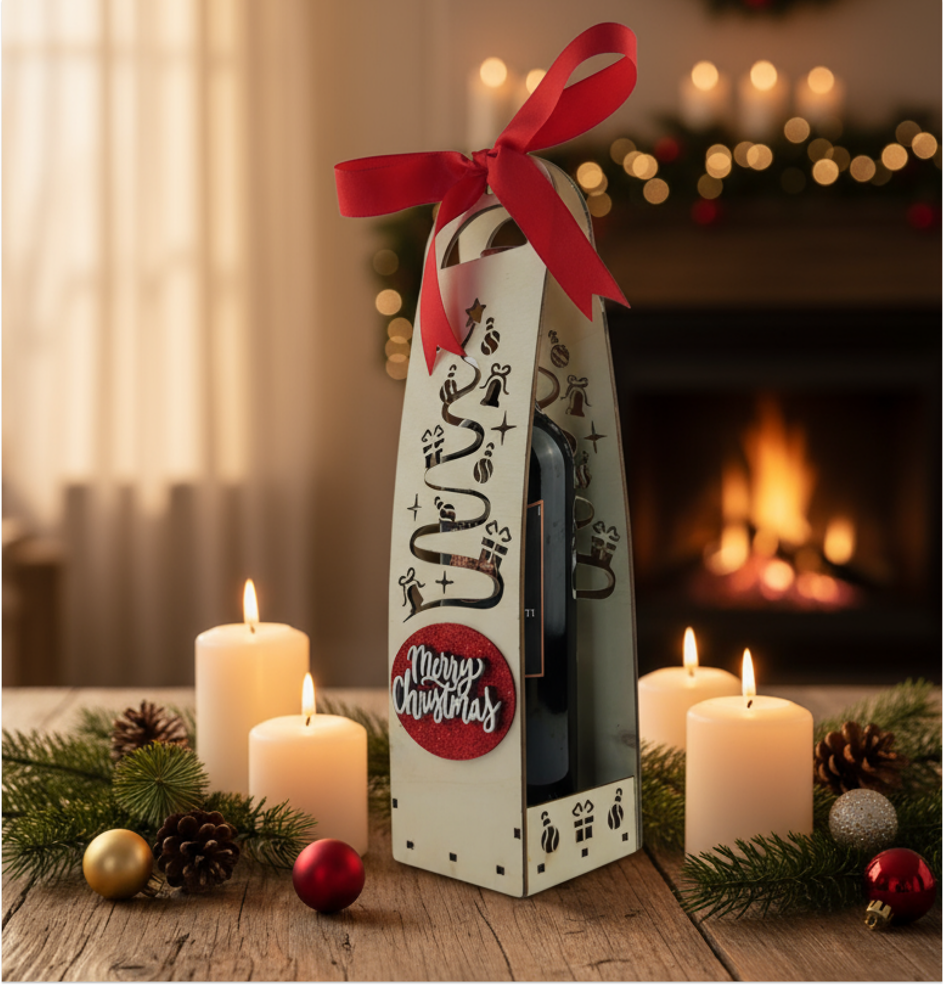 Porta Bottiglia Natalizio