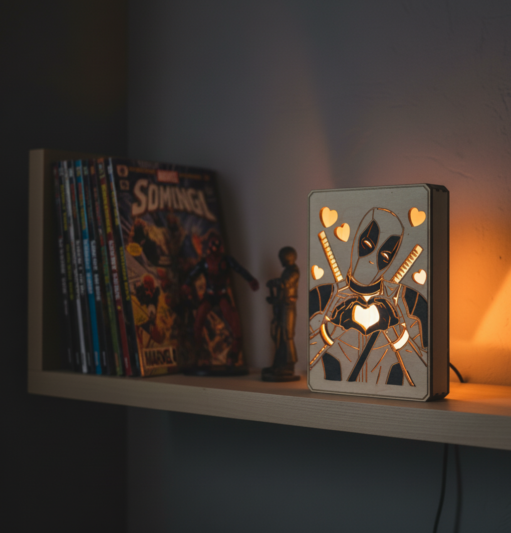 Lampada Led Legno